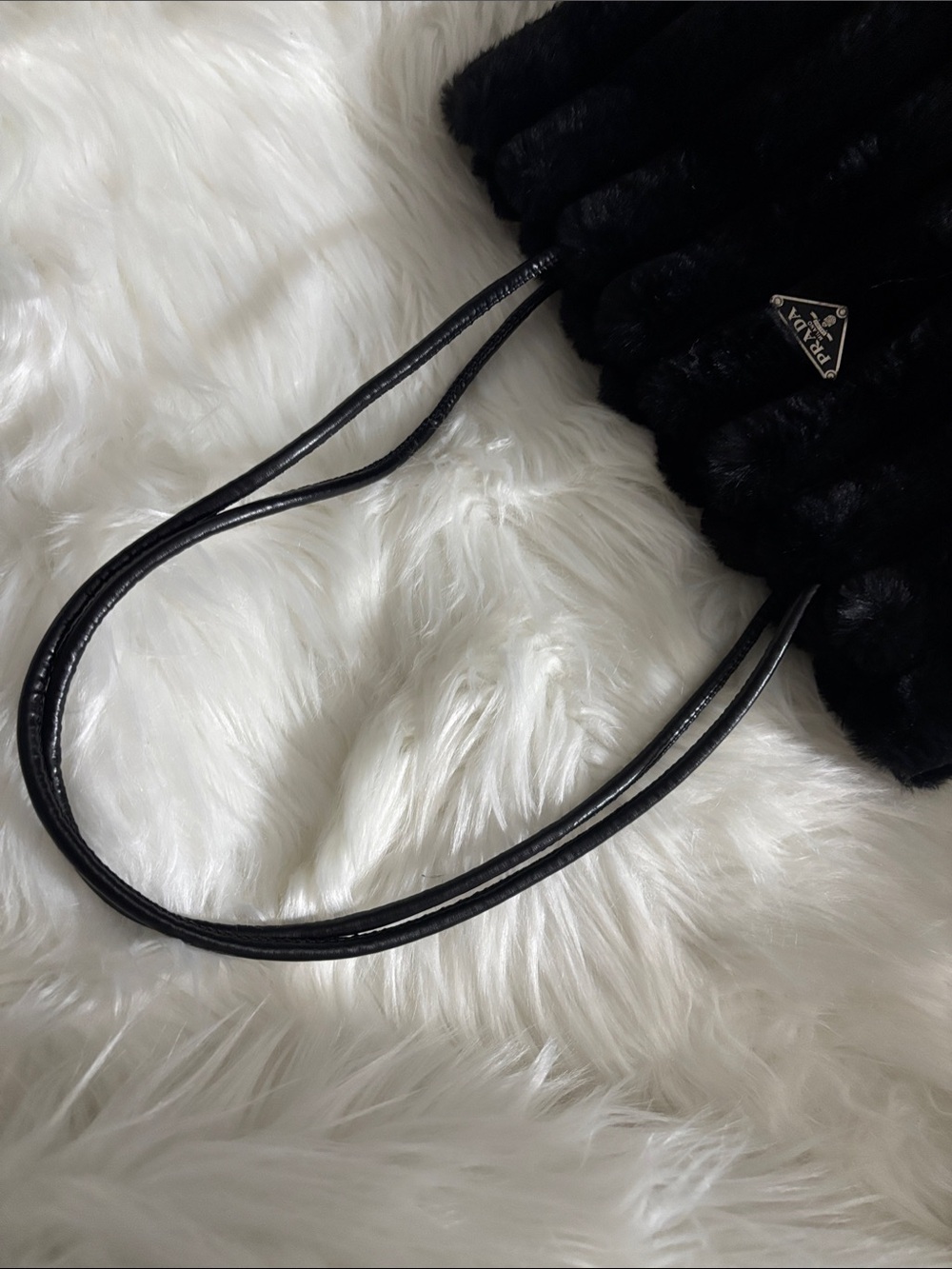 VIP Black Faux Fur Bag - Picture 6 of 8